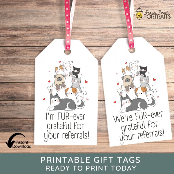 PET REFERRAL POP BY TAGS - Printable Gift Tags